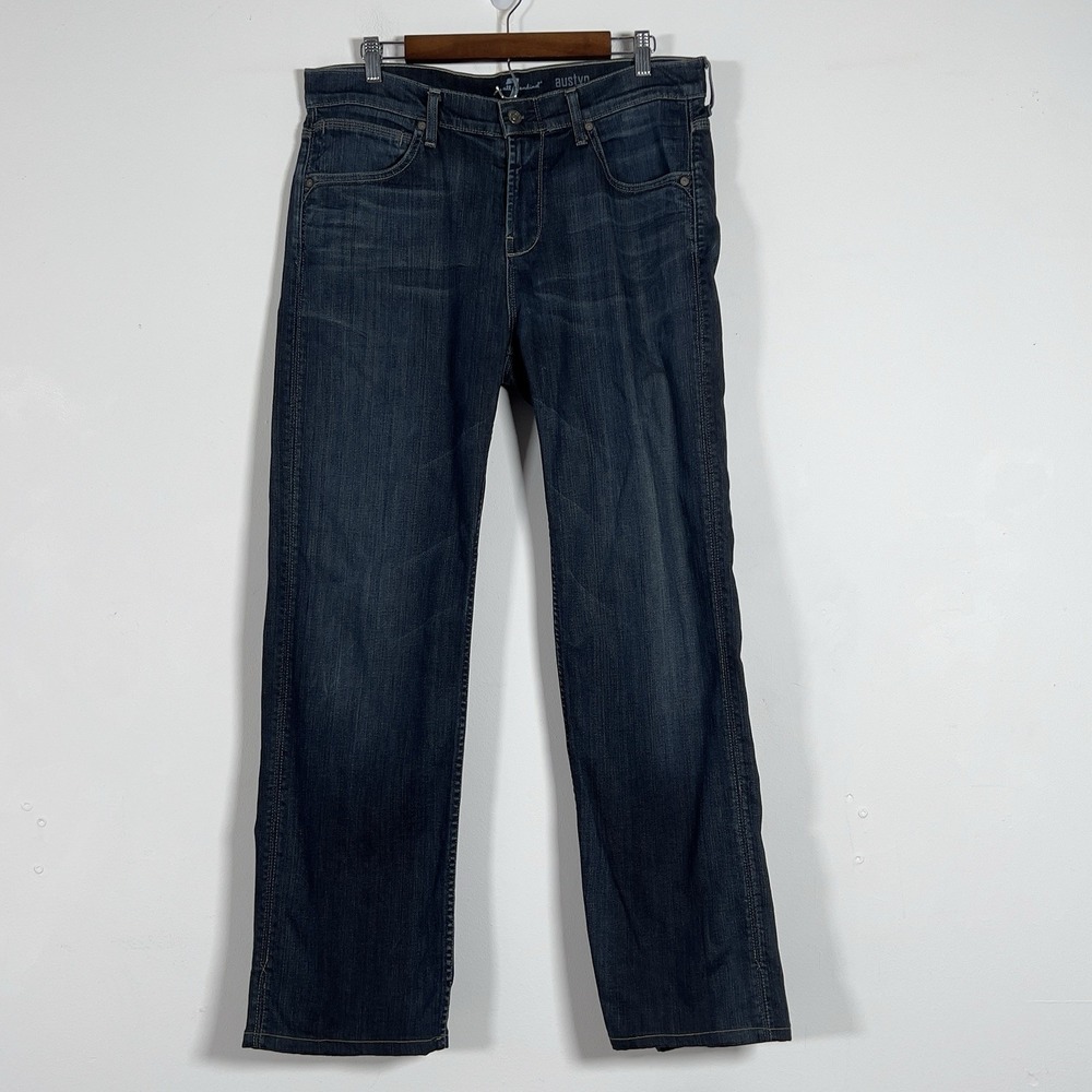 7 For All Mankind Austyn Jeans Mens Sz 34x31 Blue‎ Straight Leg